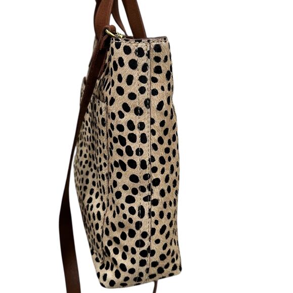 Madewell Zip-Top Transport Crossbody In Printed Calf Hair - Picture 6 of 11